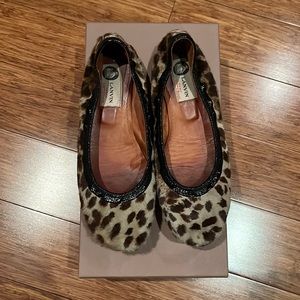 Lanvin leopard calf ballet flats.
